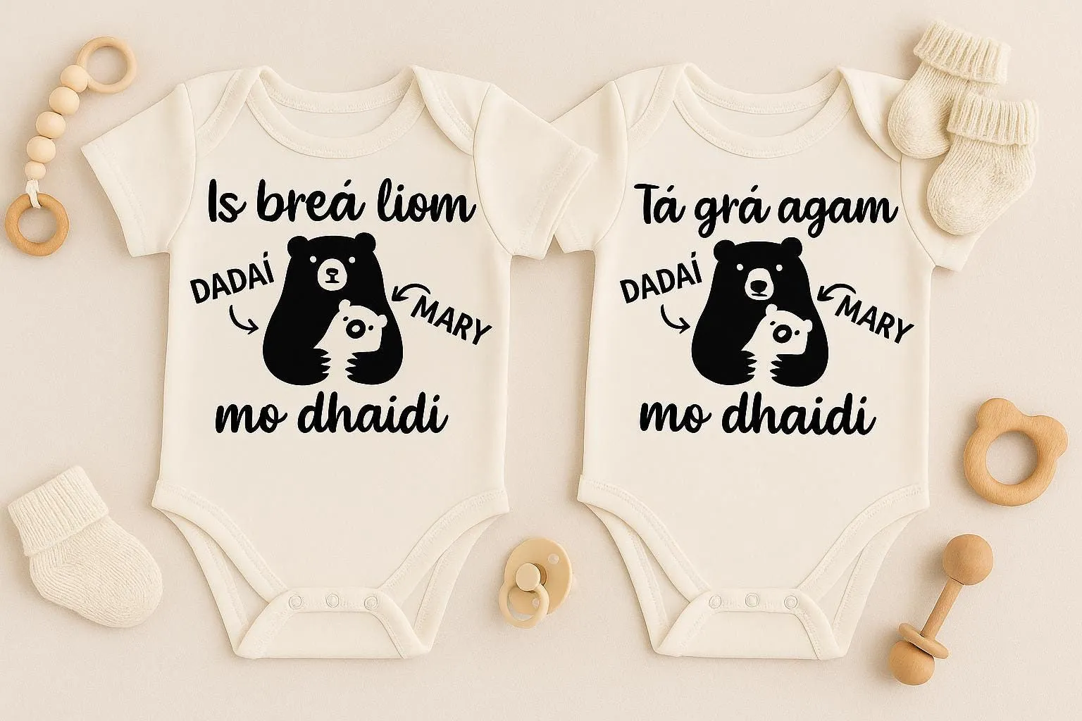 As Gaeilge: Father’s Day Bodysuit, ‘I love my daddy’