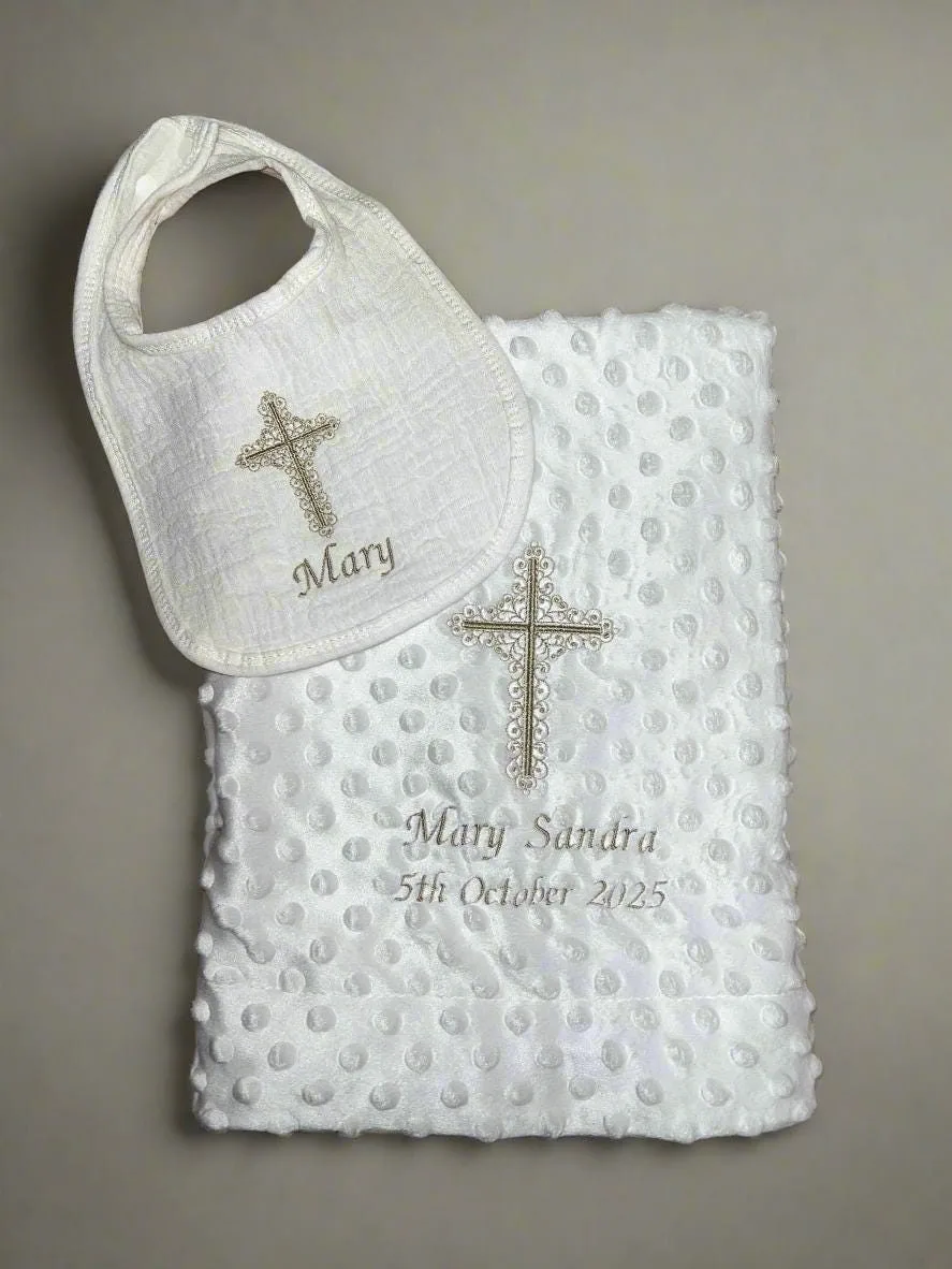 Christening Gift Set: Blanket & Bib
