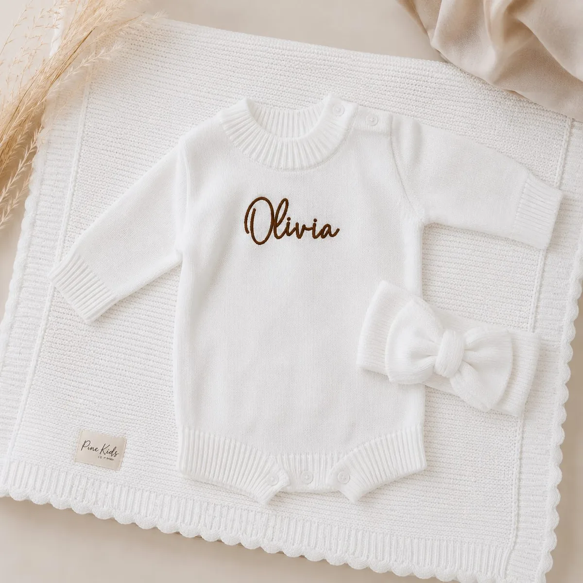 Luxury Cloud Hospital Set: Romper, Blanket & Headband