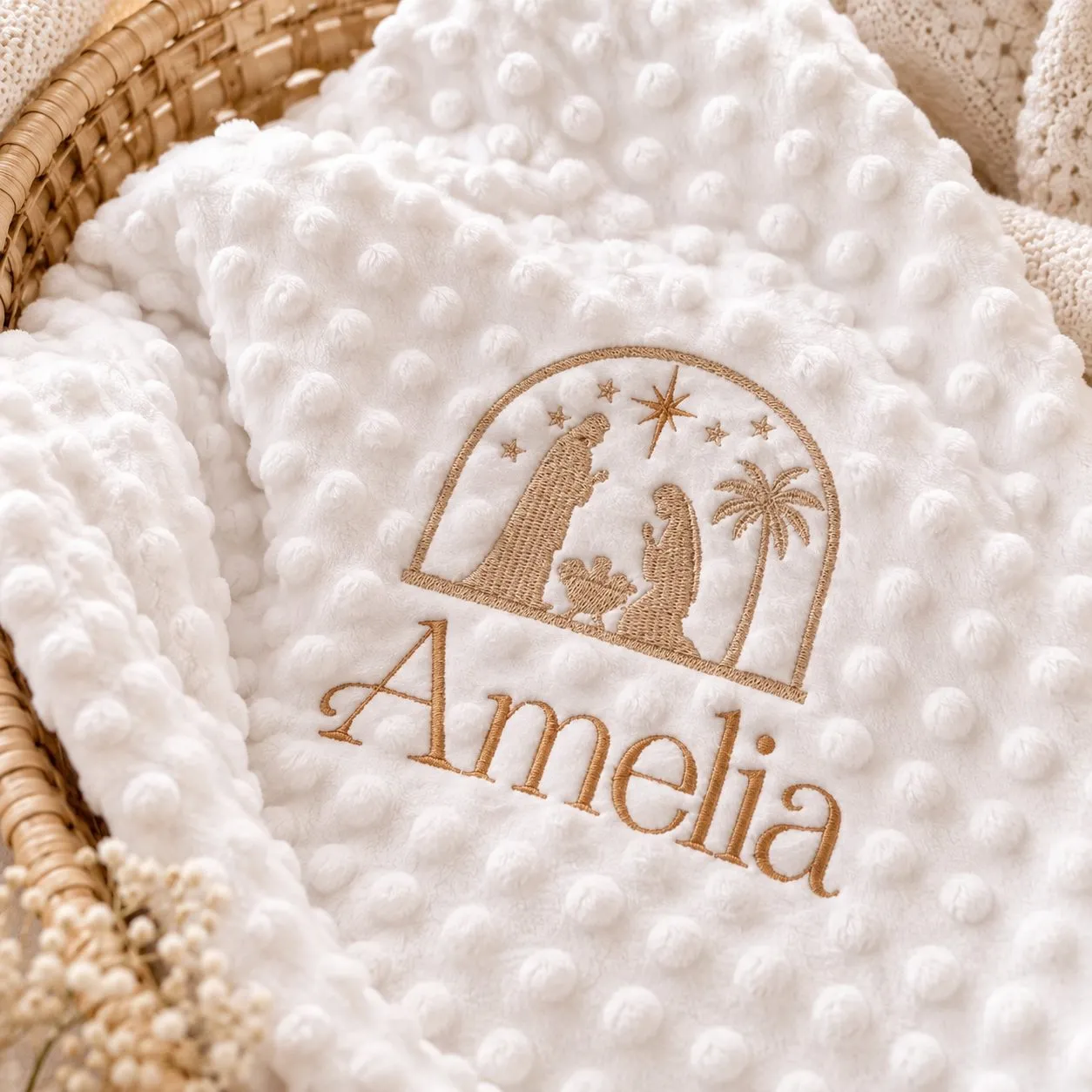 Nativity Christmas Baby Blanket