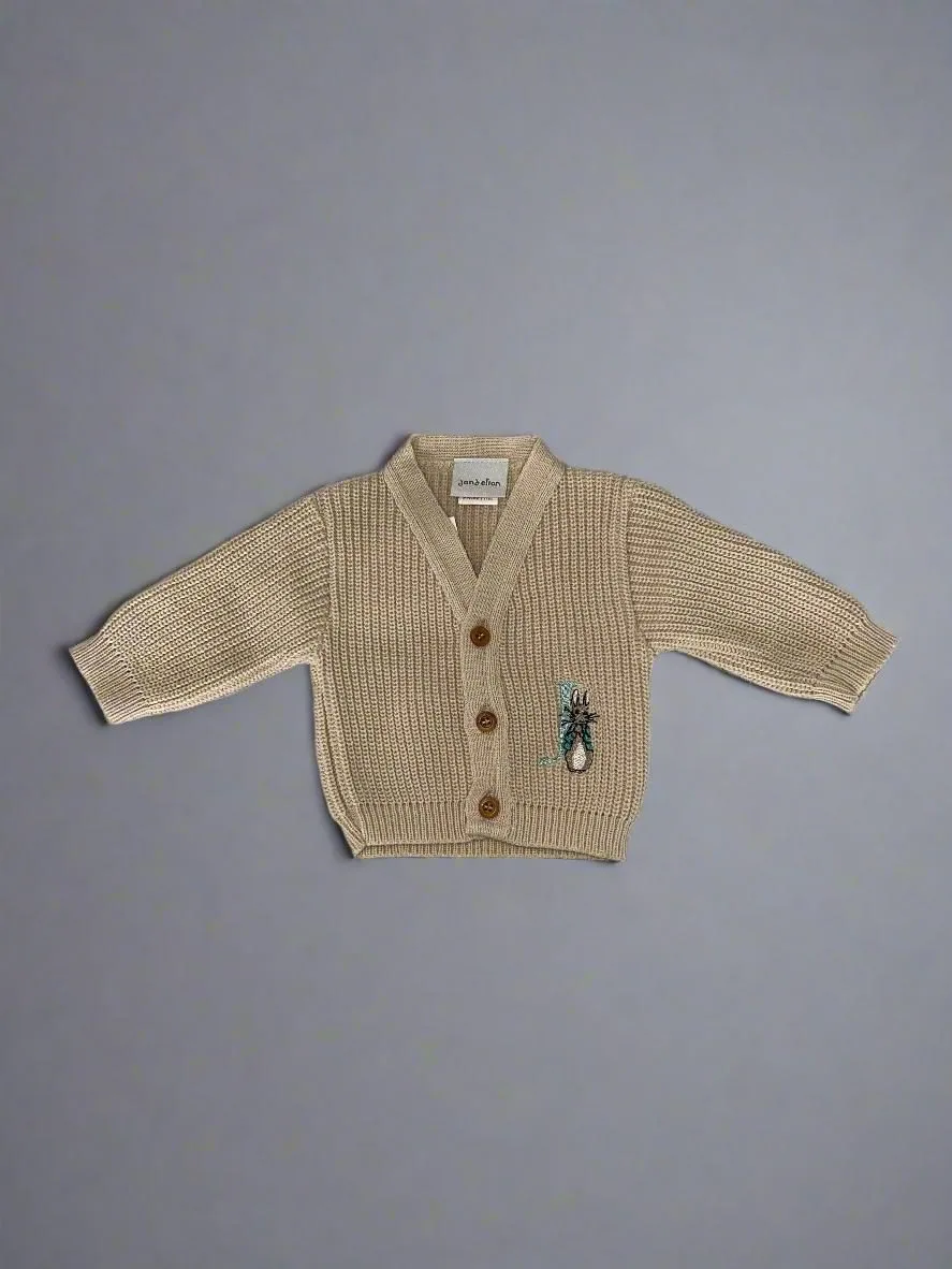 Personalised Bunny Initial and Name Cardigan
