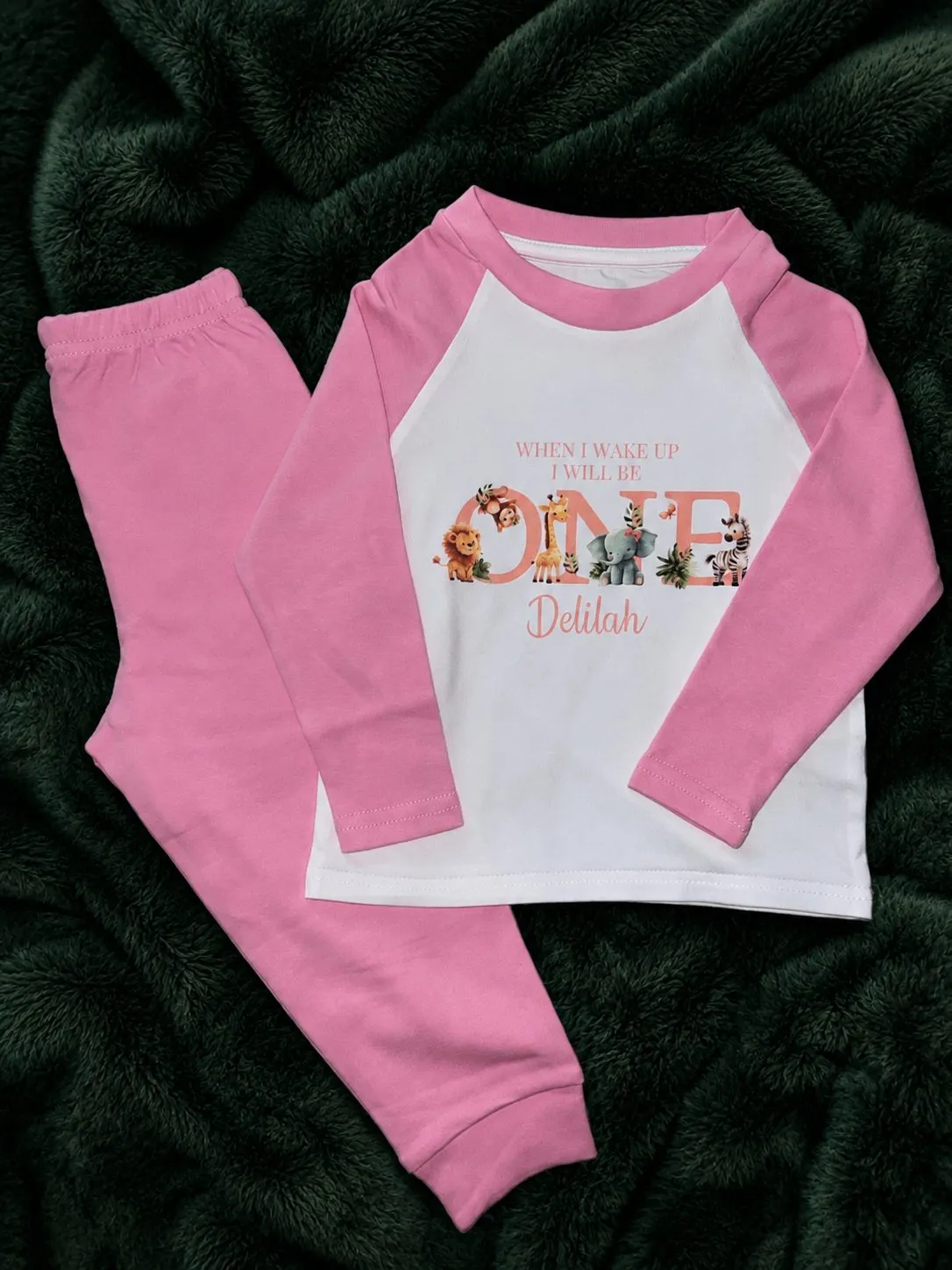 Personalised First Birthday Pyjamas: Wild Design