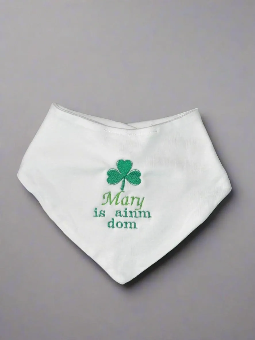 Personalised ‘Is ainm dom’ baby bandana bib