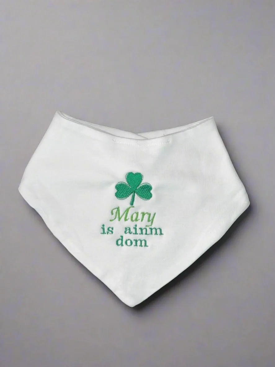Personalised ‘Is ainm dom’ baby bandana bib