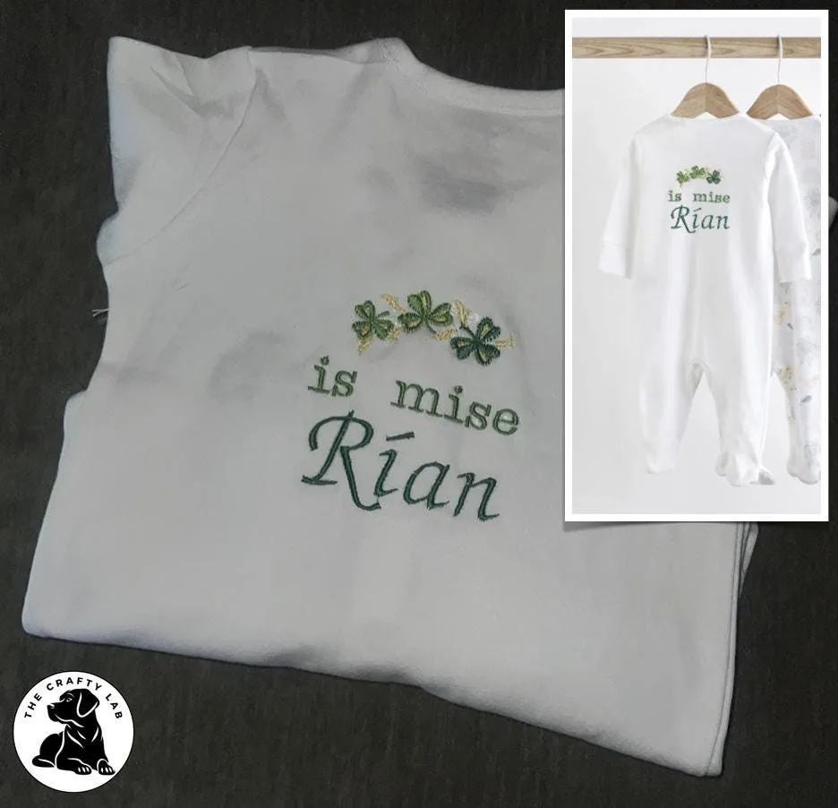 Personalised ‘Is mise’ sleepsuit
