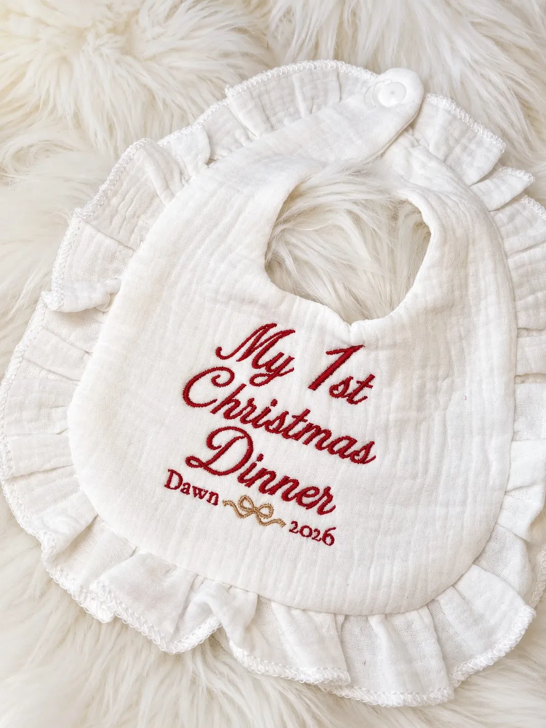 Personalised My 1st Christmas Dinner Bib