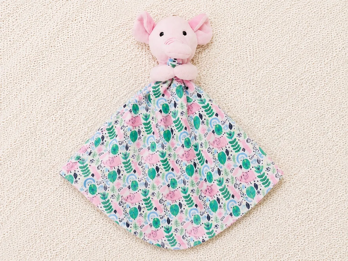 SALE: Personalised Pink Elephant Animal Comforter