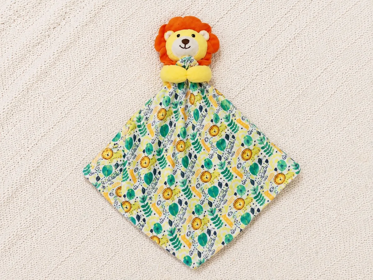 SALE: Personalised Yellow Lion Animal Comforter